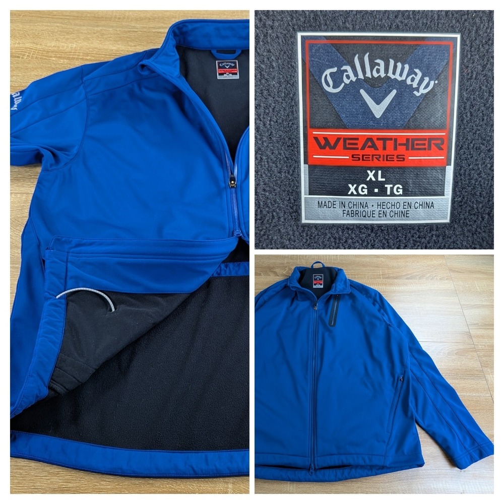 Callaway Weather Series Tour Performance Fleece Lined Duel Zip Golf Jacket XL